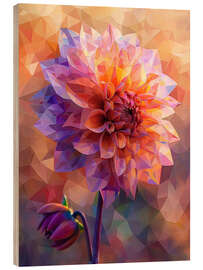 Holzbild Pink Dahlia - Maria Tuzhilkina