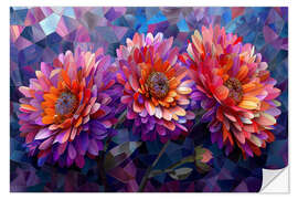 Wall sticker Purple Dahlia