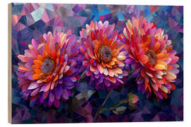 Puutaulu Purple Dahlia