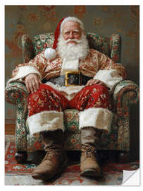Sisustustarra Santa Claus resting in an armchair