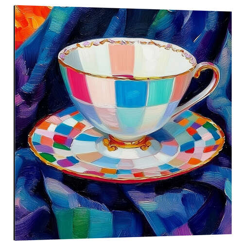 Aluminium print Old-fashioned teacup