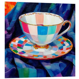 Foam board print Old-fashioned teacup