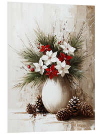 Hartschaumbild Winterstimmung in der Vase