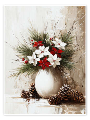 Poster Winterstimmung in der Vase