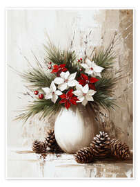 Wall print Winter mood in vase - DejaReve