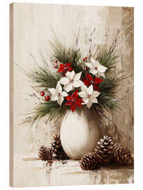 Puutaulu Winter mood in vase - DejaReve