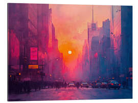 Cuadro de plexi-alu Sunset Whispers Between Towers