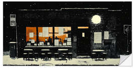 Wandsticker Mitternacht in Metropolis