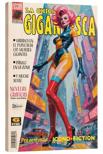 Tableau en bois La Chica Gigantesca