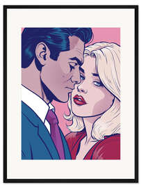 Gerahmter Kunstdruck Abschiedskuss