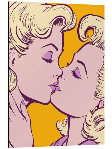 Quadro em alumínio Girls Kiss