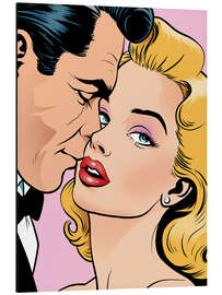 Quadro em alumínio Classic Comic Kiss - Walter Fröhlich