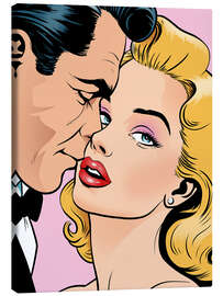Canvas print Classic Comic Kiss - Walter Fröhlich