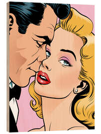 Puutaulu Classic Comic Kiss - Walter Fröhlich