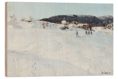Puutaulu A Winter's Day in Norway, 1886