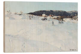 Puutaulu A Winter's Day in Norway, 1886 - Frits Thaulow