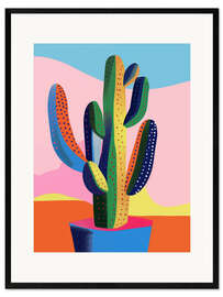 Ingelijste kunstdruk Simple Decorative Cactus