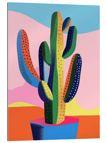 Quadro em plexi-alumínio Simple Decorative Cactus