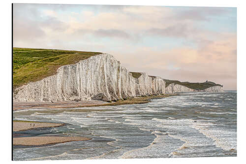 Print på aluminium Seven Sisters chalk cliffs, England
