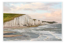 Wandbild Seven Sisters Kreidefelsen, England - Olaf Protze