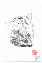 Muursticker Happy Cat