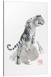 Tableau en aluminium Tiger on the rocks