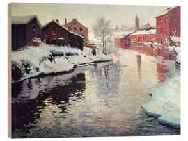 Quadro de madeira Lysaker River, 1901 - Frits Thaulow