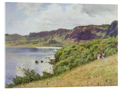 Acrylic print Two ladies strolling through the Norwegian landscape, 1883