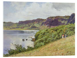 Acrylic print Two ladies strolling through the Norwegian landscape, 1883