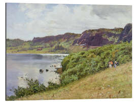Obraz na aluminium Two ladies strolling through the Norwegian landscape, 1883