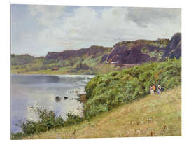 Gallery Print Zwei Damen spazieren durch die norwegische Landschaft, 1883