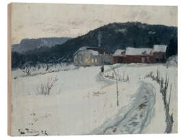 Quadro de madeira Grini, Upper Maja Farm, 1887 - Frits Thaulow