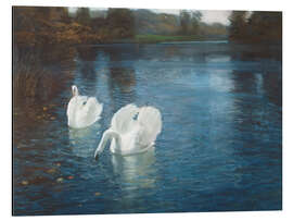 Aluminium print Swans on the River, 1880