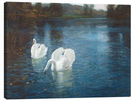 Canvas print Swans on the River, 1880