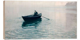 Tableau en bois Solitude, Christiana Fjord, 1892