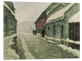 Acrylglasbild Tøvær, Winter in Norwegen - Frits Thaulow