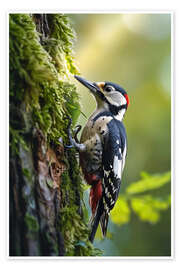 Poster Spotted Woodpecker