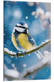 Magnettafel Blaumeise im Winter