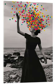 Obraz na szkle akrylowym Confetti rain on the beach of happiness - Frank Daske