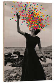 Puutaulu Confetti rain on the beach of happiness - Frank Daske