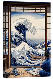 Canvas print Making of the Great Wave of Kanagawa - Frank Daske