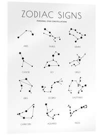 Obraz na szkle akrylowym Zodiac signs Guide - Martina illustration