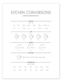 Wandbild Kitchen Conversions Guide - Martina illustration