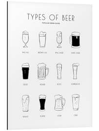 Obraz na aluminium Types of beer chart - Martina illustration