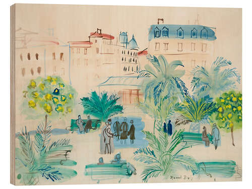 Cuadro de madera La Place Arago, Toulouse, 1947