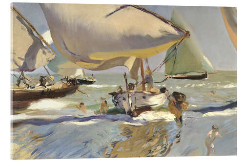 Stampa su vetro acrilico Boats On The Shore, 1909