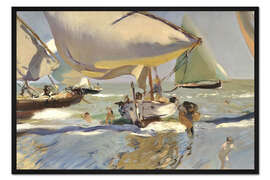 Gerahmter Kunstdruck Boote am Ufer, 1909