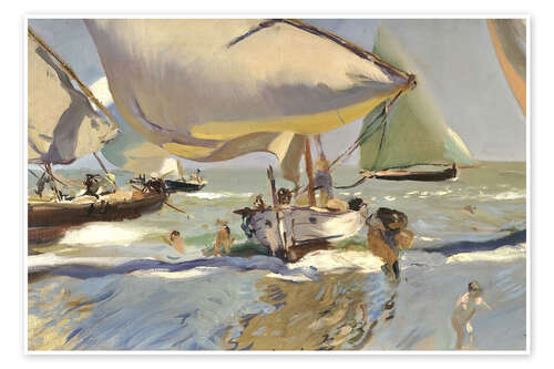 Poster Boats On The Shore, 1909