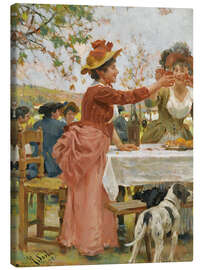 Lienzo Festivities in the campagna, 1920 - Raffaello Sorbi