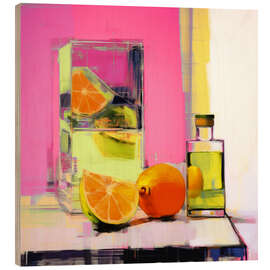 Wood print Neon Still Life No3